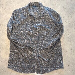 Perry Ellis Gray Patterned Shirt Jacket